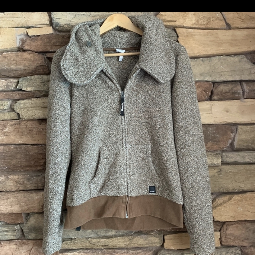 BUCKLE Bench Brown Fuzzy Jacket Large